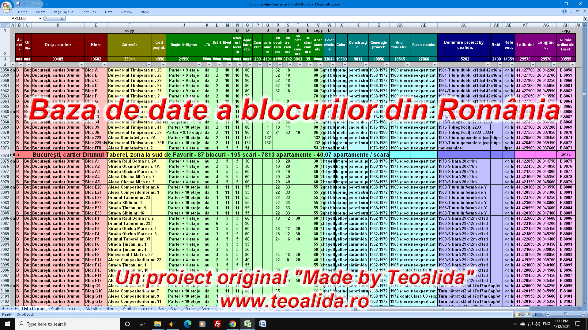 Lista blocurilor